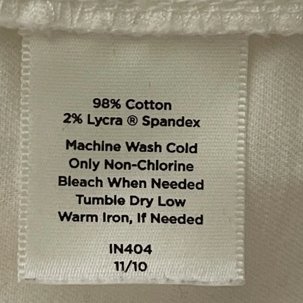 Talbots White Jacket Women's Size 2 Denim-Style Cotton Blend Stretch Button EUC